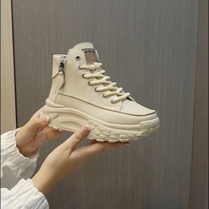 คอลเลคชั่นล่าสุดรุ่นขายดี รองเท้าผ้าใบลำลอง ดีไซน์เก๋ ซิปข้างรองเท้าผ้าใบผู้หญิง ส้นสูง 2.36นิ้ว พื้นหนานุ่มสบาย ส่งไว