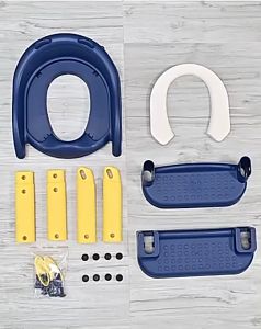 ⚡️พร้อมส่ง⚡️ บันไดชักโครก บันไดเด็ก ฝารองชักโครกเด็ก ที่นั่งชักโครกเด็ก บันไดชักโครกเด็ก เบาะนิ่ม ที่นั่งชักโครกสำหรับเด็ก พร้อมบันได ฝารองชักโครก บันไดปีนชักโครกปรับระดับได้