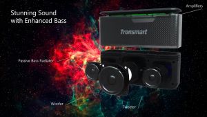 Loa Bluetooth 5.0 Tronsmart Element Mega Pro 60W Hỗ trợ ghép đôi 2 loa - Hàng phân phối chính hãng - Bảo hành 12 tháng
