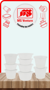 {MSV} Round Microwavable Plastic Takeaway Containers (260ml-745ml) Anti Leak Durable MS 225 250 11B 12B 16 20 25 30