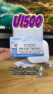 Sim 4G Vinaphone U1500 Max Băng Thông Không Giới Hạn Data Vào Mạng Tẹt Ga Không Lo Về Phí | FREESHIP - CHƯA KÍCH HOẠT