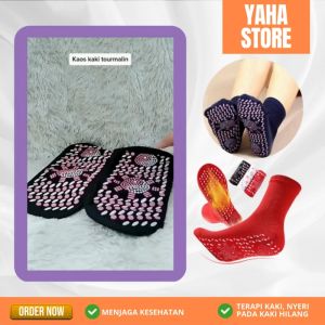 Kaos Kaki Hitam Terapi Kesehatan Penghangat Telapak Kaki Tourmaline Premium Ori Japan - Yaha Store