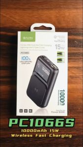 BAVIN PC1066 10000mAh 22.5W Fast Charging Portable Powerbank Built-In Cable USB-C Input & Output Port w/ Magnetic Ring