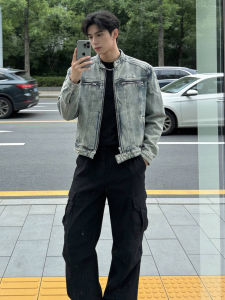 ZHUOCAN | Short Padded Shoulder Early Spring American Vintage Harrington Jacket