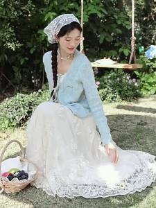Chân Váy Dài Trắng Đào Elegance