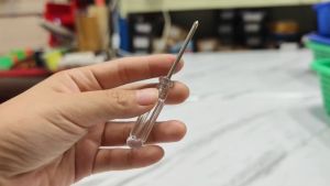 Obeng Crystal Mini Plus Kembang Slot Philips Diameter 3mm Panjang Besi 4cm Magnet