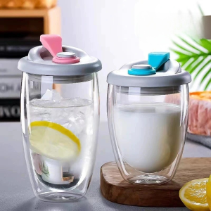 350/450ml ผนังคู่ถ้วยแก้วฉนวน CLEAR แก้วกาแฟเอสเปรสโซ Handmade แก้วเบียร์ชาแก้วนมถ้วยวิสกี้ Drinkware