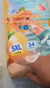 Doubaocool XXXXXXXL Diaper Pants 7XL 27Pcs Suit 34to40kg+ Weak Acid for Sensitive Baby