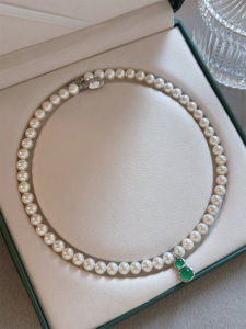 YISHU | 2026 New Elegant Jadeite Agate Pearl Necklace