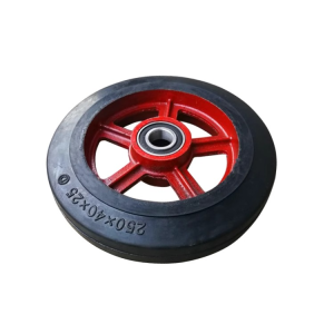 8/10 Inch Rubber Tire Wheel for Pushcart: Heavy Duty Big Replacement with Shafting