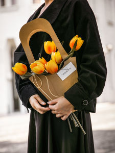 Tulip Artificial Flowers Moisturizing Photography Props Models Handheld Korean Style Ins Flower Bouquet Home Decorations