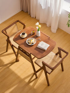 Modern Chinese Style Bamboo Outdoor Balcony Table And Chair Set Three-Piece Living Room Small Tea Table Courtyard Layout