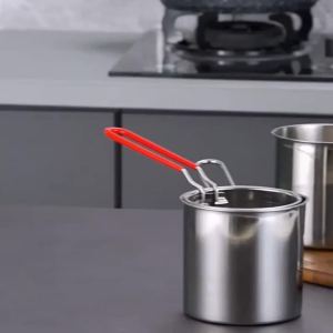 Nồi Chiên Sâu Lòng Bằng Thép Không Gỉ Có Giỏ Chiên Nồi Bếp Đa Năng Dùng Cho Gà Và Các Món Ăn Khác Chảo Nhỏ Chảo Rán