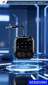 Kebidumei | KEBIDUMEI Bluetooth 6.0 Audio Reciever Transmitter 3.5mm AUX HIFI Music Dual Stream Wireless Adapter With Mic for TV Car Flight