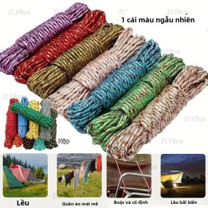 Dây Phơi Quần Áo Nylon Dày 39370 Inch Di Động Đa Năng Dùng Ngoài Trời Du Lịch Chống Gió Phơi Đồ Chăn Ga Gối Đệm Tắm Nắng Màu Sắc Ngẫu Nhiên