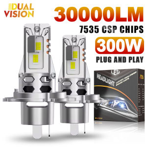 2Pcs 300W High Power H7 H4 LED Bulb Turbo Headlight 6000K 30000LM 12V 24V CSP Powerful Best H4 LED Diode approved H7 Mini Lamp