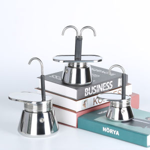 Bộ Lọc Thực Phẩm Dày Chống Trượt Bằng Thép Không Gỉ 304 Dual Pipe Moka Pot Để Pha Cà Phê