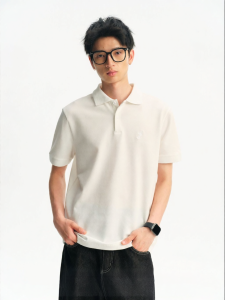 JNXS | Pineapple Pattern Cool Touch Tencel Ribbed Embroidery Loose T-Shirt