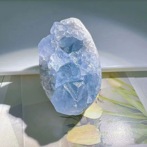 Natural Celestite Cluster Celestine Geode Blue Gemstone Energy Stone Real Crystal Gems Home Decoration Room Decoration