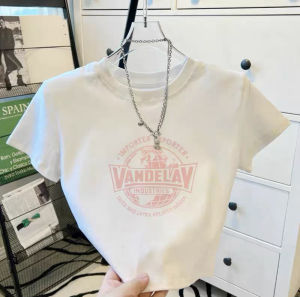 เสื้อยืดแขนสั้นทรงสลิมฟิตสำหรับผู้หญิงในช่วงฤดูร้อนปี 2025 ดีไซน์ทันสมัย เสื้อผ้าทำงานคอตตอนผสมที่สวมใส่สบาย