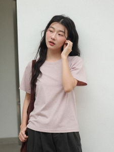Versatile Casual Loose Fit T-shirt Pink