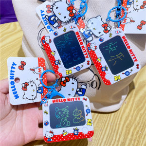 Sanrio Hellokitty Fun Graffiti Whiteboard Keychain KT Cat Healing Best Friend Gift Creative Cute Plush Material Cartoon Series