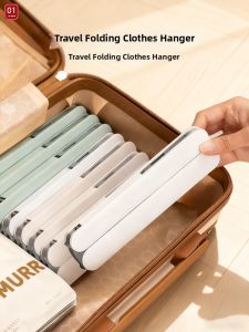 Portable Travel Foldable Clothes Hanger Anti-marks Clamp