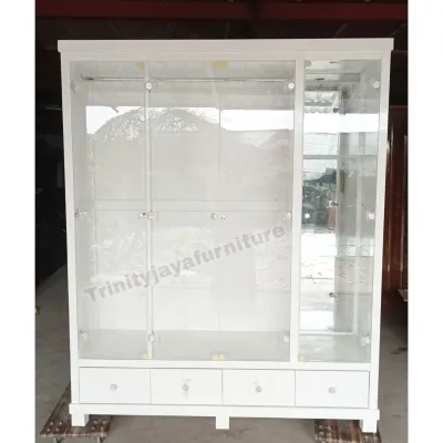 Lemari Gamis Dan Rak Tas 4 Pintu /trinityjayafurniture