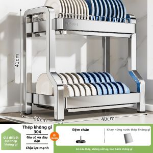 BW | Giá Để Bát Đĩa Bằng Thép Không Gỉ 304 Đa Năng Cho Nhà Bếp Giá Để Đồ Dùng Nhà Bếp Đơn Giản Hiện Đại Không Cần Đục Lỗ