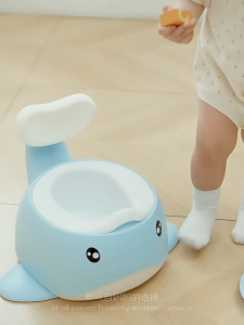 Kids Toilet Seat Baby whale Potty Training Toilet Seat with Backrest&Lid Early Learn Potty Anti-slip Tandas Kanak儿童坐便器