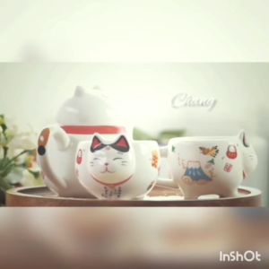 พร้อมส่ง กาน้ำชา เซรามิค พร้อม 2 ใบ ลายแมวนำโชค, มอบเป็นของขวัญได้ คลิกที่ชื่อของที่พร้อมส่ง ในรายการส่ง ในช่วงเวลาหลังจากสั่งแล้ว ที่รายละเอียดสามารถตรวจสอบ