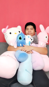 Toyss Cinnamoroll Bolster Long Plushie Pillow Bantal Peluk Kartun Plushie Long Melody Pillow Patung Kuromi Bolster