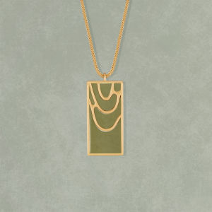 Wave On Water Design Plain Jade Pendant