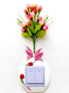 European Style Resin Creative Waterproof Adorable Switch Wall Decal Protection Cover 3D Stereo Living Room Socket Decoration