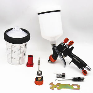 ปืนพ่นสีขนาด1.3มม. พร้อมชุดหัวฉีดขนาด1.0มม. 600CC/400CC ปืนพ่นสีถ้วยผสมและอะแดปเตอร์ปืนฉีดขนาดเล็ก