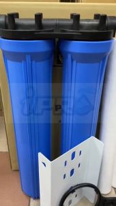 Heavy Duty Reinforced 20" Whole House Water Filter Housing 20 Inches Double Filter Housing with PP Sediment Bracket & Opener