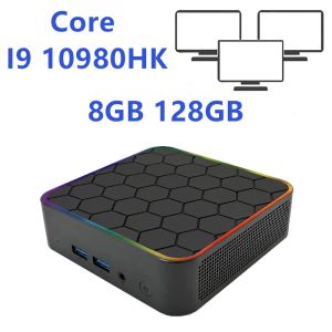 Intel Core I9-10980HK Mini PC 16GB RAM 2TB 8 Cores16 Threads Gigabit WiFi6 BT5.2 Windows 11 RGB Portable Gaming Desktop Computer