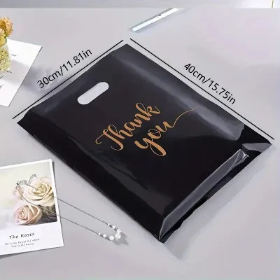 20pcs Extra Thick Reusable Plastic Thank You Bags Perfect Gifts Retail Shopping Party Bags Sturdy and Durable Longlasting Use