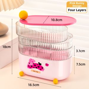 Rotatable Large Capacity Childrens Hair Accessories Storage Box