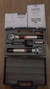 Advance MIC-203 Dua Mikrofon Wireless Profesional Mic Dengan Kotak Wireless Microphone