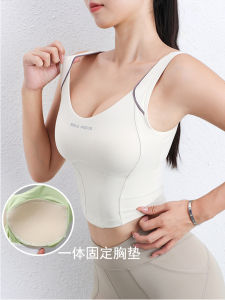 High-Intensity Sports Bra Womens Running Shock Absorption One-Piece Professional Fitness Training Vest Yoga Clothes Outdoor Wear