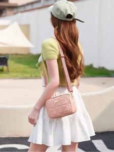 Túi Đeo Chéo Nhỏ Thời Trang Đơn Giản Cho Nữ Túi Vuông Vuông Họa Tiết Kẻ Caro Túi Điện Thoại Di Động Thường Ngày PU