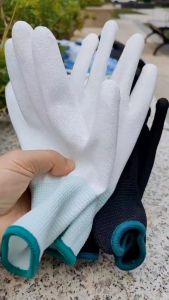 Găng tay lao động phủ PU lòng bàn tay găng tay làm vườn cao cấp bao tay bảo hộ lao động chống trơn