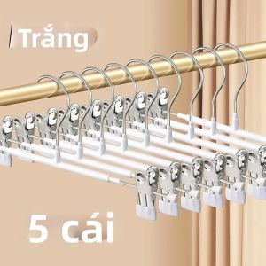 5/10PC Đa Năng Có Thể Điều Chỉnh Móc Treo Quần Có Kẹp Chống Trơn Trượt Quần Giá Để Quần Jean Tủ Quần Áo Nhà Tổ Chức Kim Loại Móc Treo Tam Giác