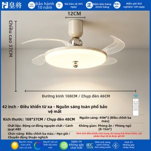HUANGJIANG | Đèn Quạt Trần Cổ Điển Êm Ái