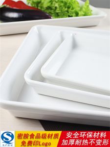 Thẻ Nhựa Dày Màu Trắng Đĩa Lạnh Đĩa Trang Trí Thực Phẩm Đã Nấu Sẵn Đĩa Nướng Đĩa Tròn Đĩa Tròn Hình Chữ Nhật Đĩa Nướng Trong Lò Vi Sóng