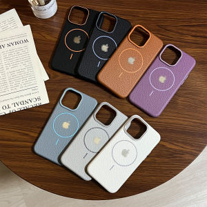 with Logo Magnetic Casing for iPhone 16 15 14 13 12 11 Pro Max Plus 11Pro 16plus 15plus 14Plus Shockproof Lychee Pattern Phone Case iPhone 16ProMax 15ProMax 14ProMax 13ProMax 13 ProMax Silicone Soft Cover