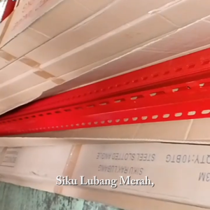 SIKU LUBANG MERAH BERBAGAI MERK Lebar 36mm x 36mm x Panjang Dipotong Maksimal 2meter (200cm ) HARGA 10BATANG