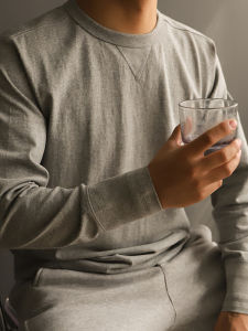 Áo Thun Nam Cổ Tròn Dài Tay Cotton Nguyên Chất Phong Cách Mỹ Cổ Điển Dáng Ôm Mặc Dự Tiệc Thời Trang Thu Đông