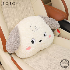 Creative Cartoon Neck And Lumbar Support Pillow Car Headrest Cushion Soft PP Filling Vehicle Seat Backrest Pillow